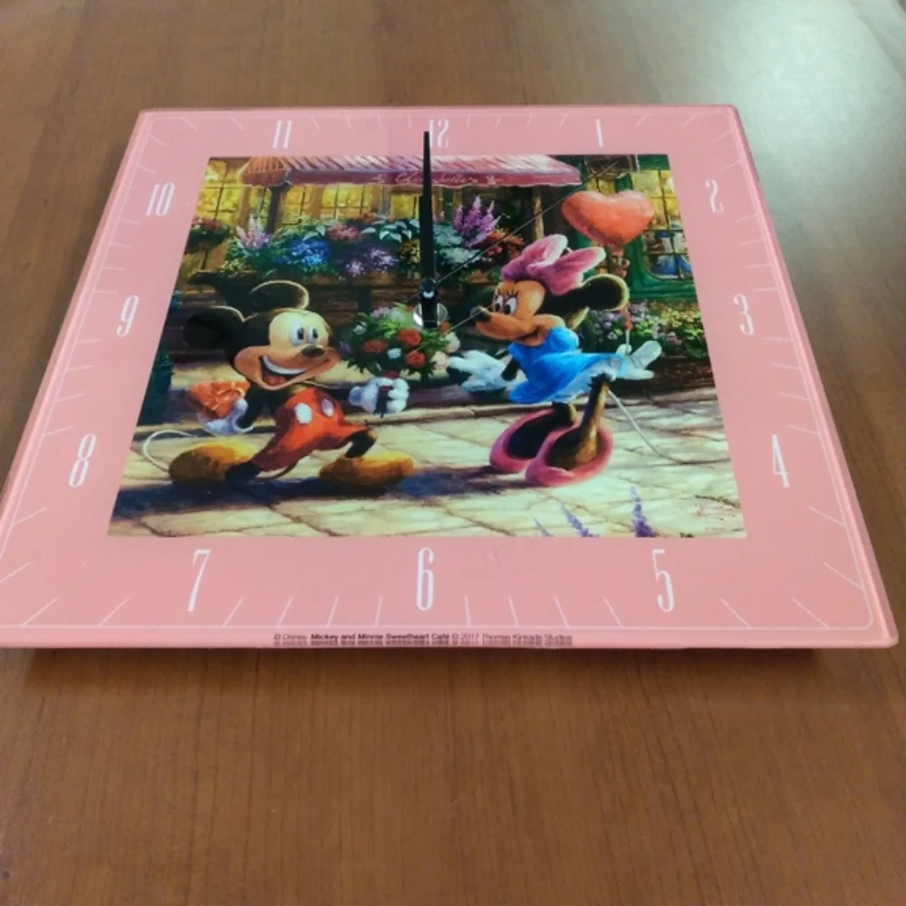 Mickey and Minnie Thomas Kinkade Clock